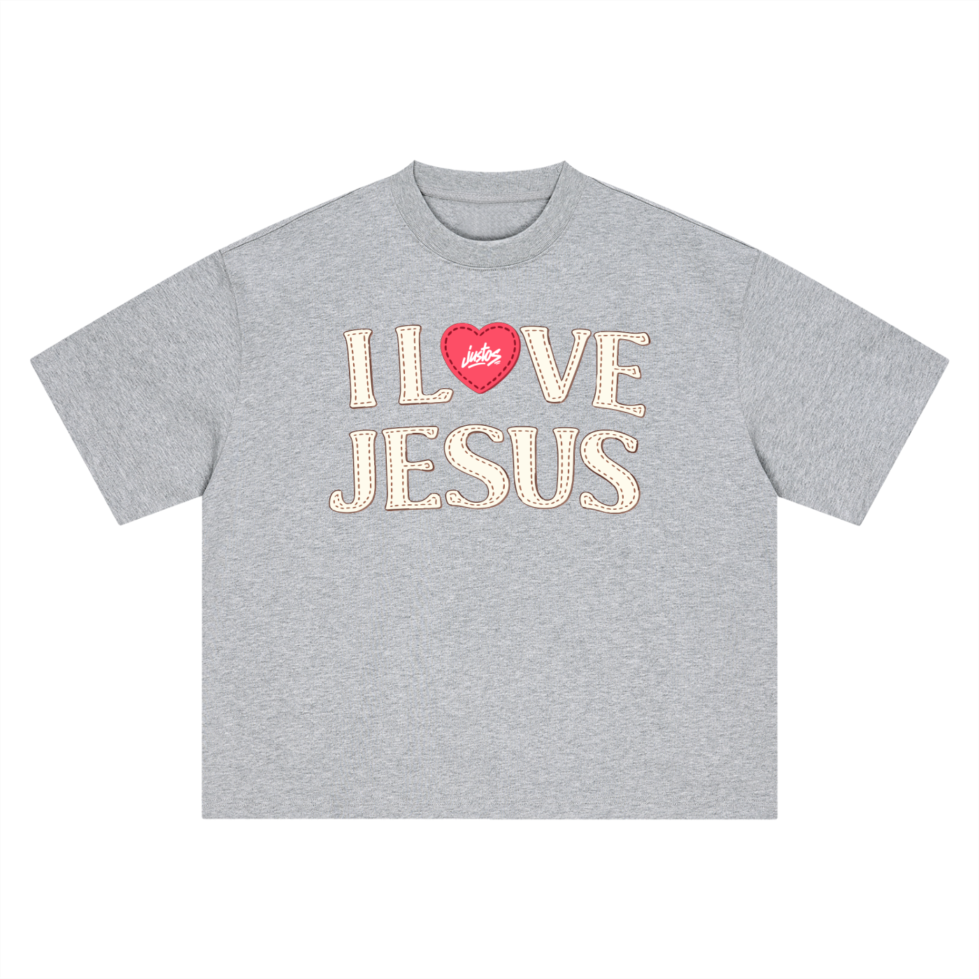 Oversized T-Shirt - Grey,I love Jesus