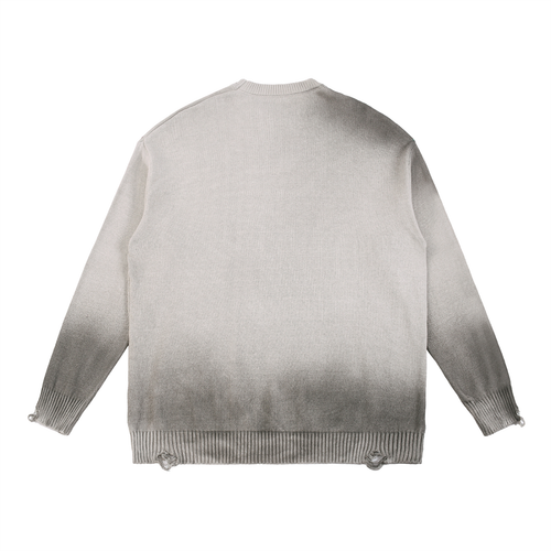 Chosen ByGrace Sun Fade Distressed Ripped Crewneck sweater