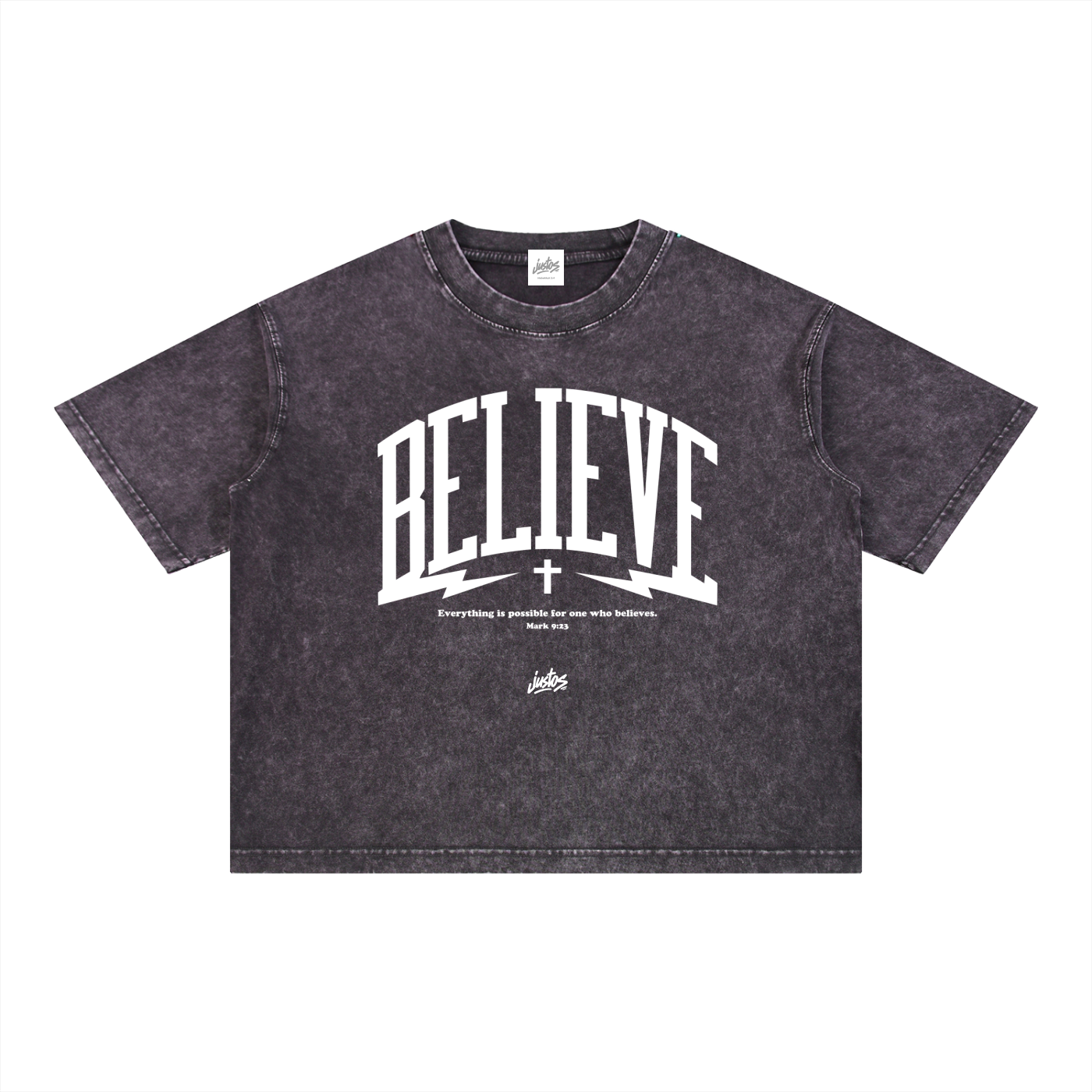 Believe,Mineral Wash Boxy Cotton shirt