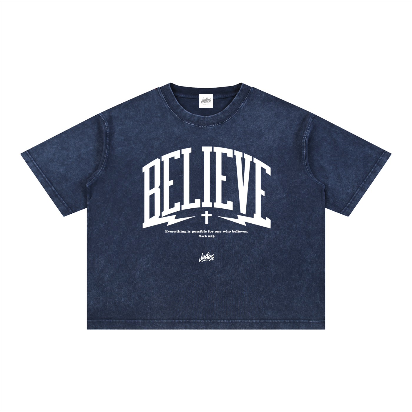 Believe,Mineral Wash Boxy Cotton shirt
