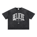 Believe,Mineral Wash Boxy Cotton shirt