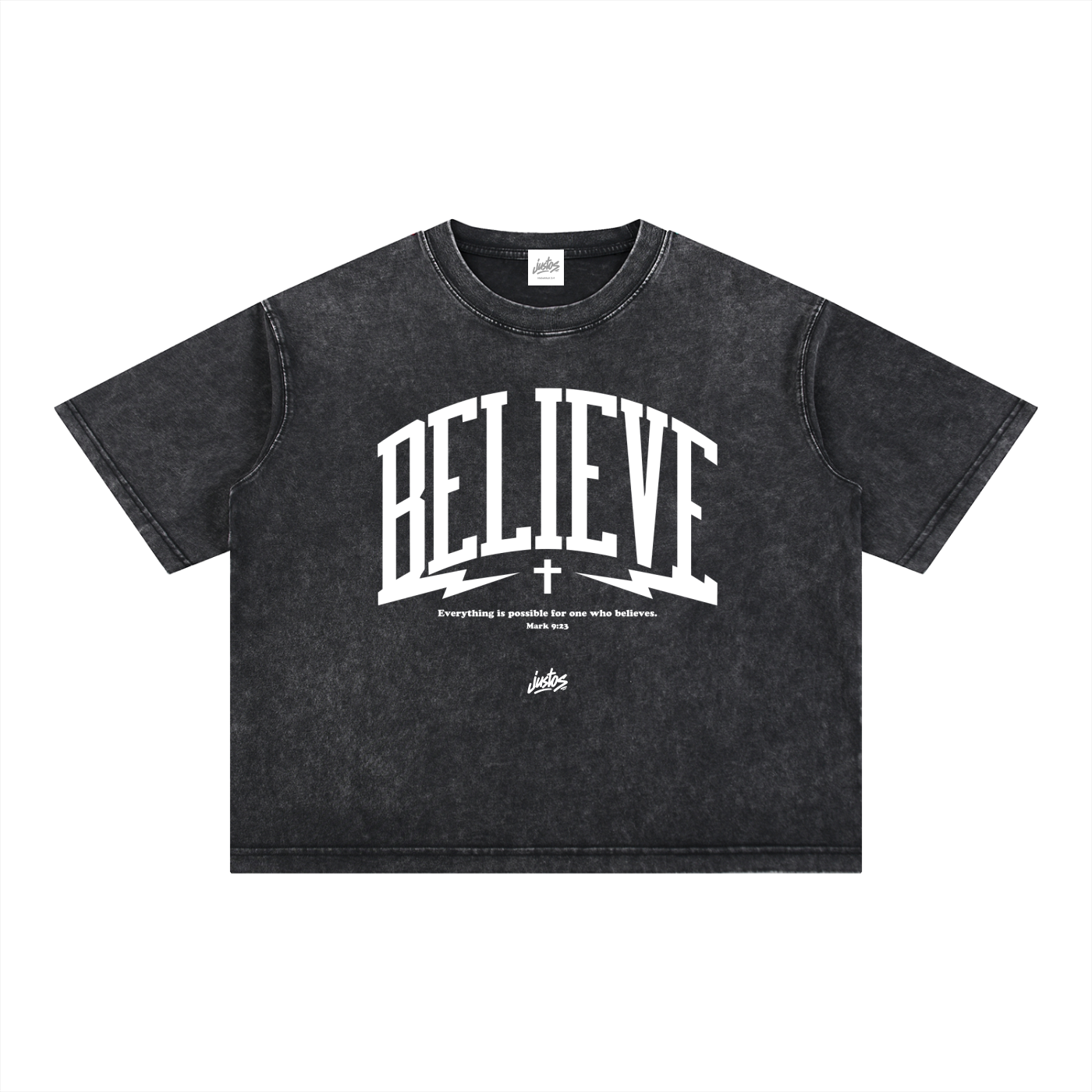 Believe,Mineral Wash Boxy Cotton shirt