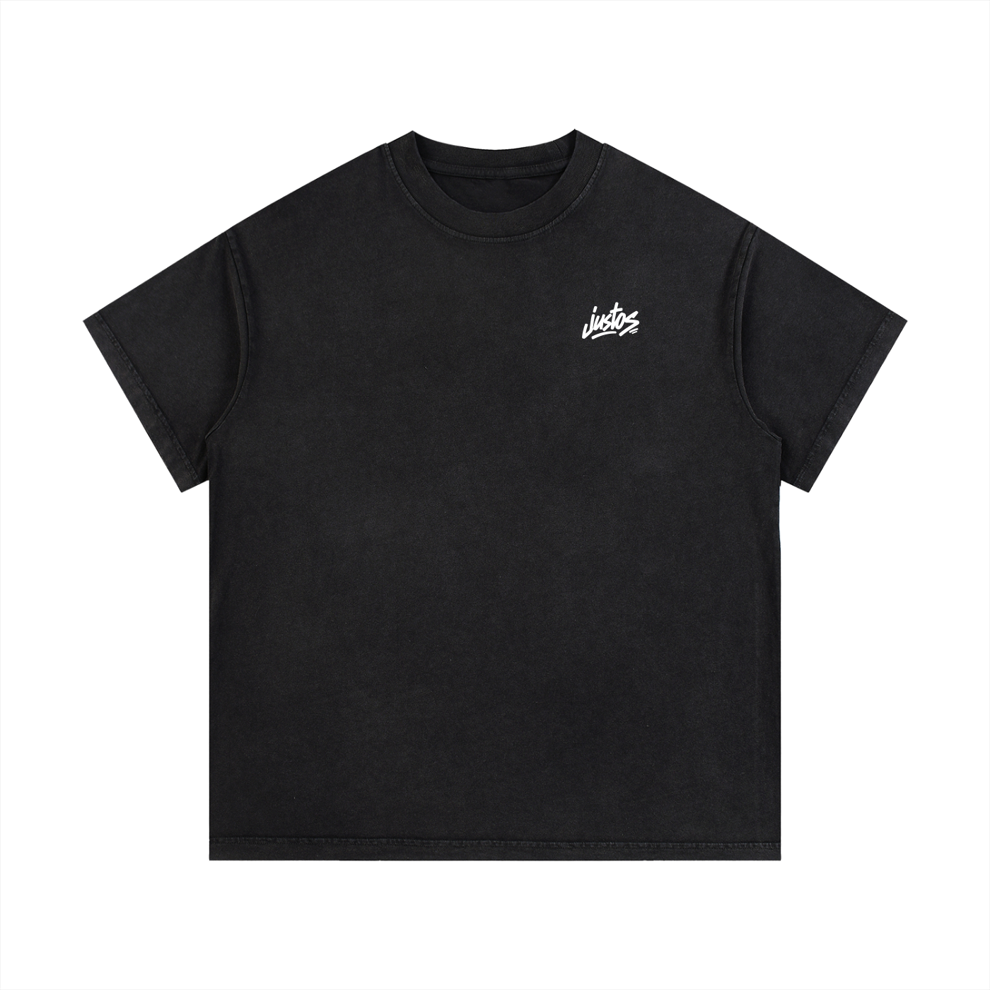 Justos (HOOS-tohs) ,Cotton T-Shirt - Black