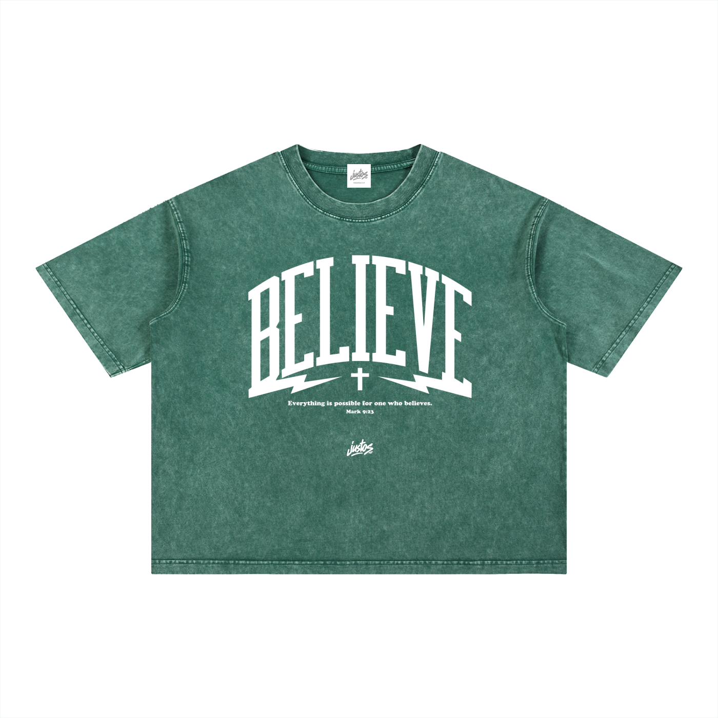 Believe,Mineral Wash Boxy Cotton shirt